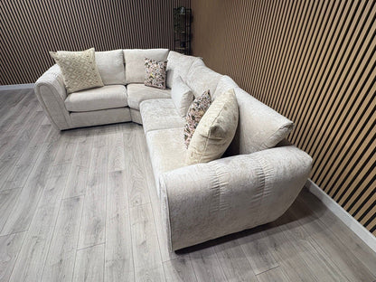 Sofology MARBLE ARCH Style LHF 2 Corner 1 Fabric Corner Sofa, Cream - RRP £3,299