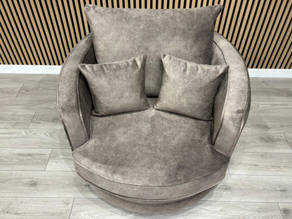 DFS - CHERISHED Style Fabric Swivel Armchair, Formal Back - RRP £949