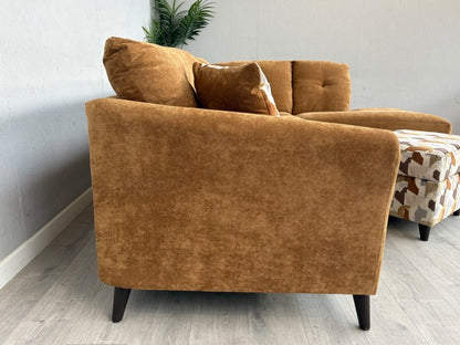 Sofology HALSTON Style Fabric RHF Chaise Corner Sofa + Foostool - RRP £2,898
