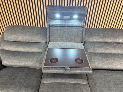DFS New Lawson Power Recliner 3+2 Seater Sofa Set + Fold Down Table - RRP £2498
