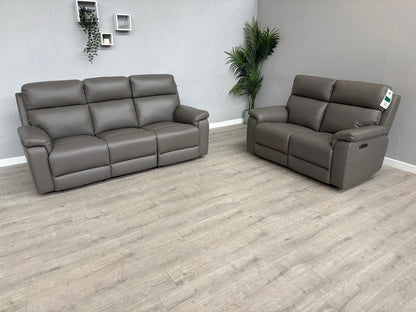 Furniture Village RAVEN Leather 3 + 2 Seater Power Recliner Sofa Set - RRP £2390