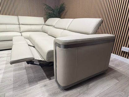 Sofology PLAZA style Leather 2c2 Power Recliner Sofa + Console - RRP £4699