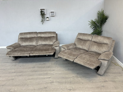 Furniture Village SLOANE Fabric 3 + 2 Seater Power Recliner Sofa Set - RRP £1890