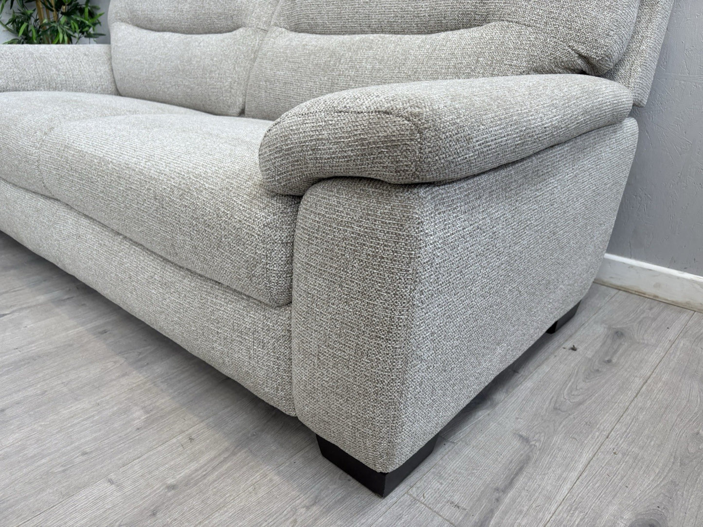 Furniture Village HETTY Fabric 2 x 3 Seater Sofa Set + Footstool- RRP £2,385