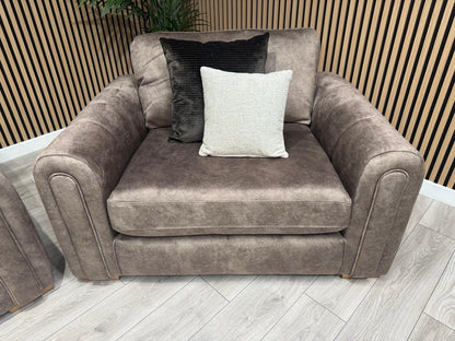 DEVINE Glamour Large Fabric Love Chair Armchair