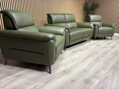 Furniture Village JUDE Style Leather 2 Seater Sofa + 2 x Armchairs - RRP £6,485