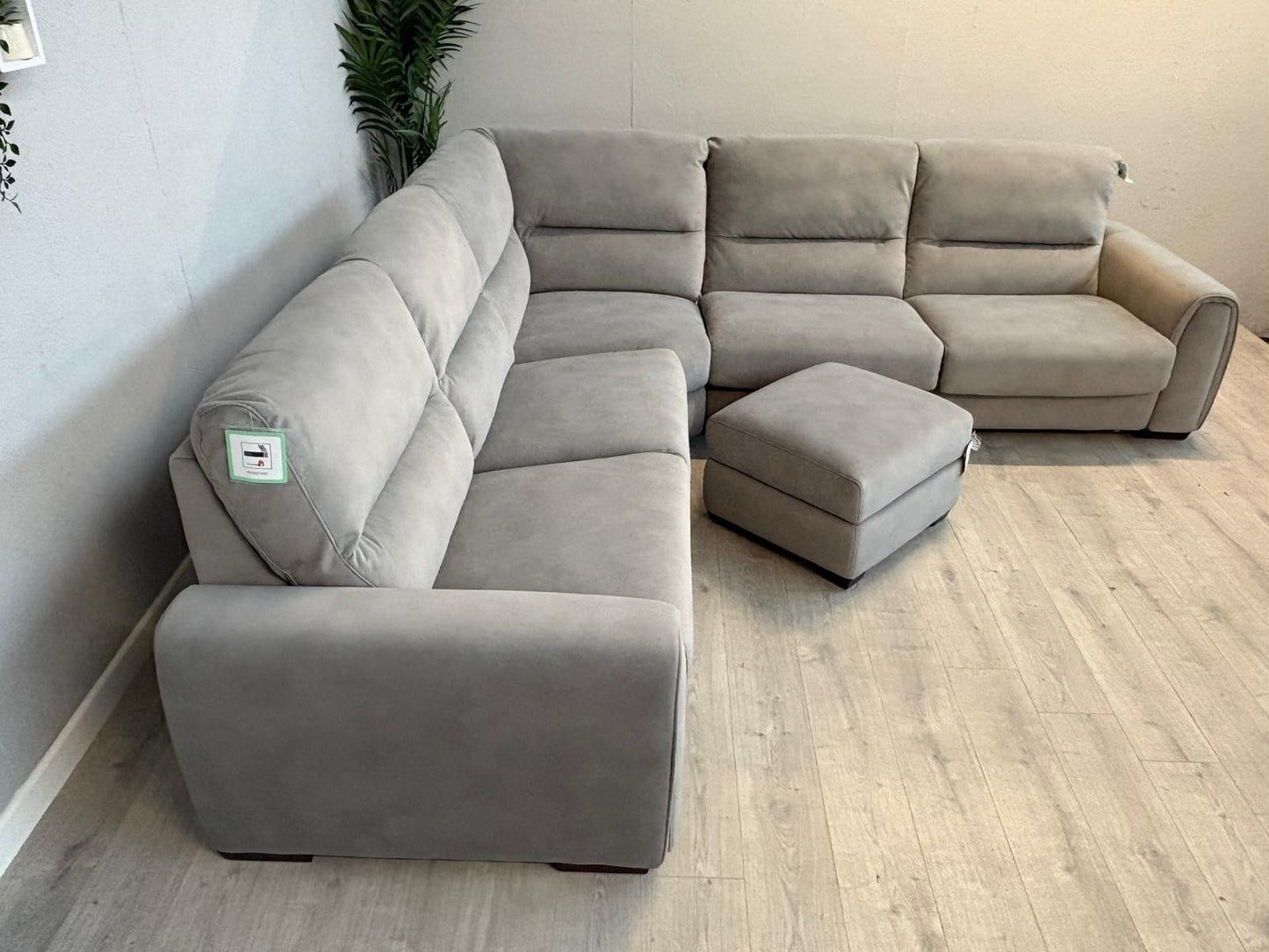 Furniture Village FLEX Fabric Large RHF Corner Sofa Bed + Footstool - RRP £3,390