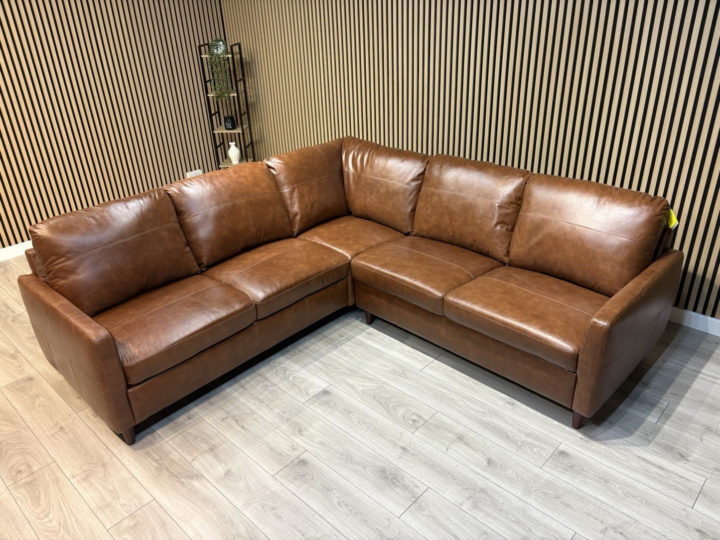 John Lewis BAILEY Style Leather 2 Corner 2 Sofa, Tan - RRP £3,679