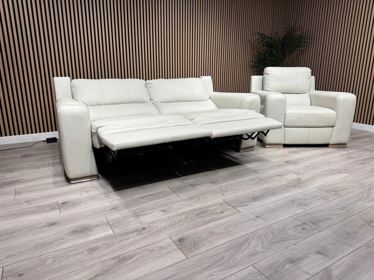 ScS Sisi Italia LUCCA Leather Power Recliner Sofa + Armchair Set - RRP £4298