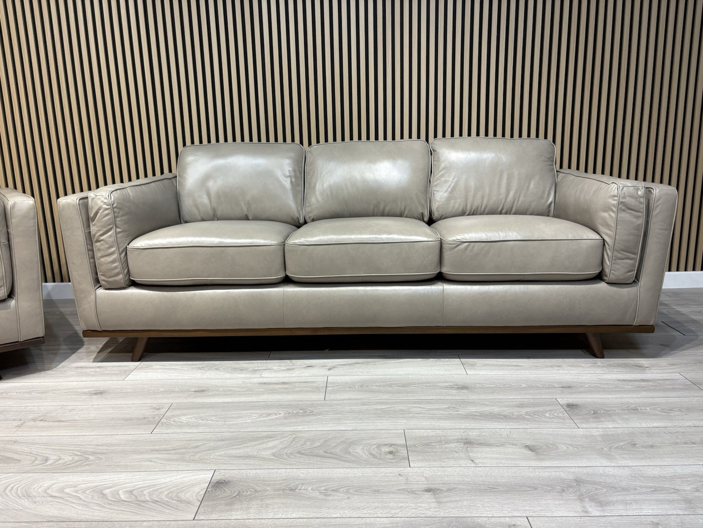 John Lewis Sample VALENCIA 3 Seater + Armchair Leather Sofa Set - RRP £4,198