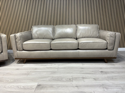 John Lewis Sample VALENCIA 3 Seater + Armchair Leather Sofa Set - RRP £4,198