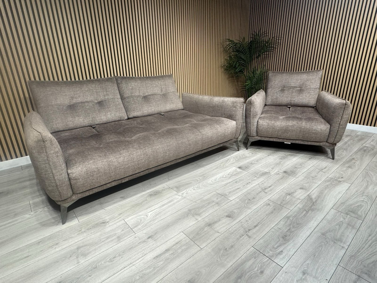 SCS Ostellato Fabric 3 Seater Sofa + Armchair, Adjustable Back Rests - RRP £2098