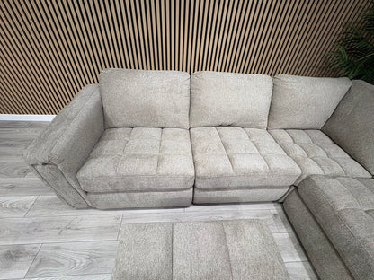 DFS - MAVAM Modular Premium Fabric 2 Corner 2 Sofa + Footstool - RRP £3499