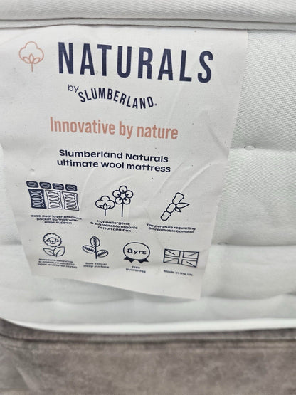 Slumberland NATURALS ULTIMATE WOOL 6ft Superking Mattress, Medium - RRP £1,549