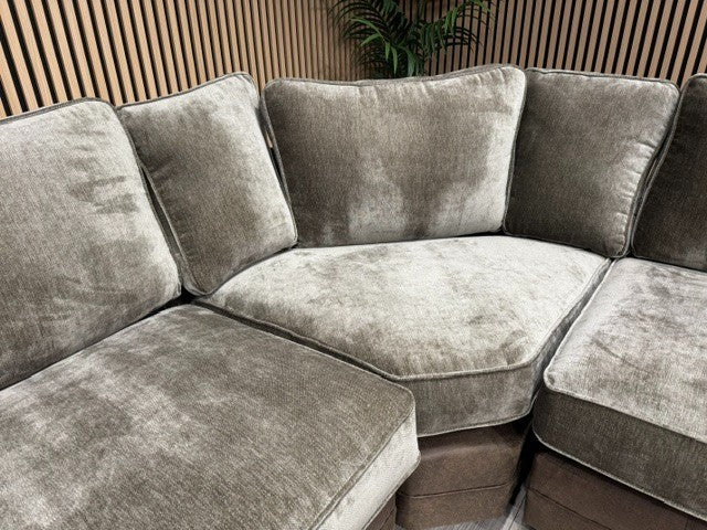 Oakfurnitureland DARWIN 2 Corner 2 Large Fabric Corner Sofa - RRP £2899