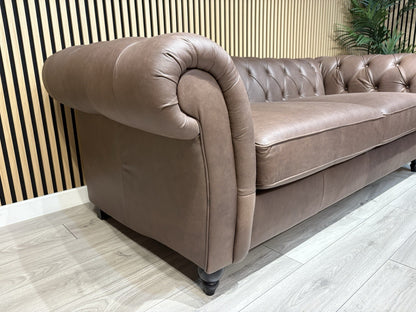 Next GOSFORD Leather Chesterfield Large 3 Seater Sofa