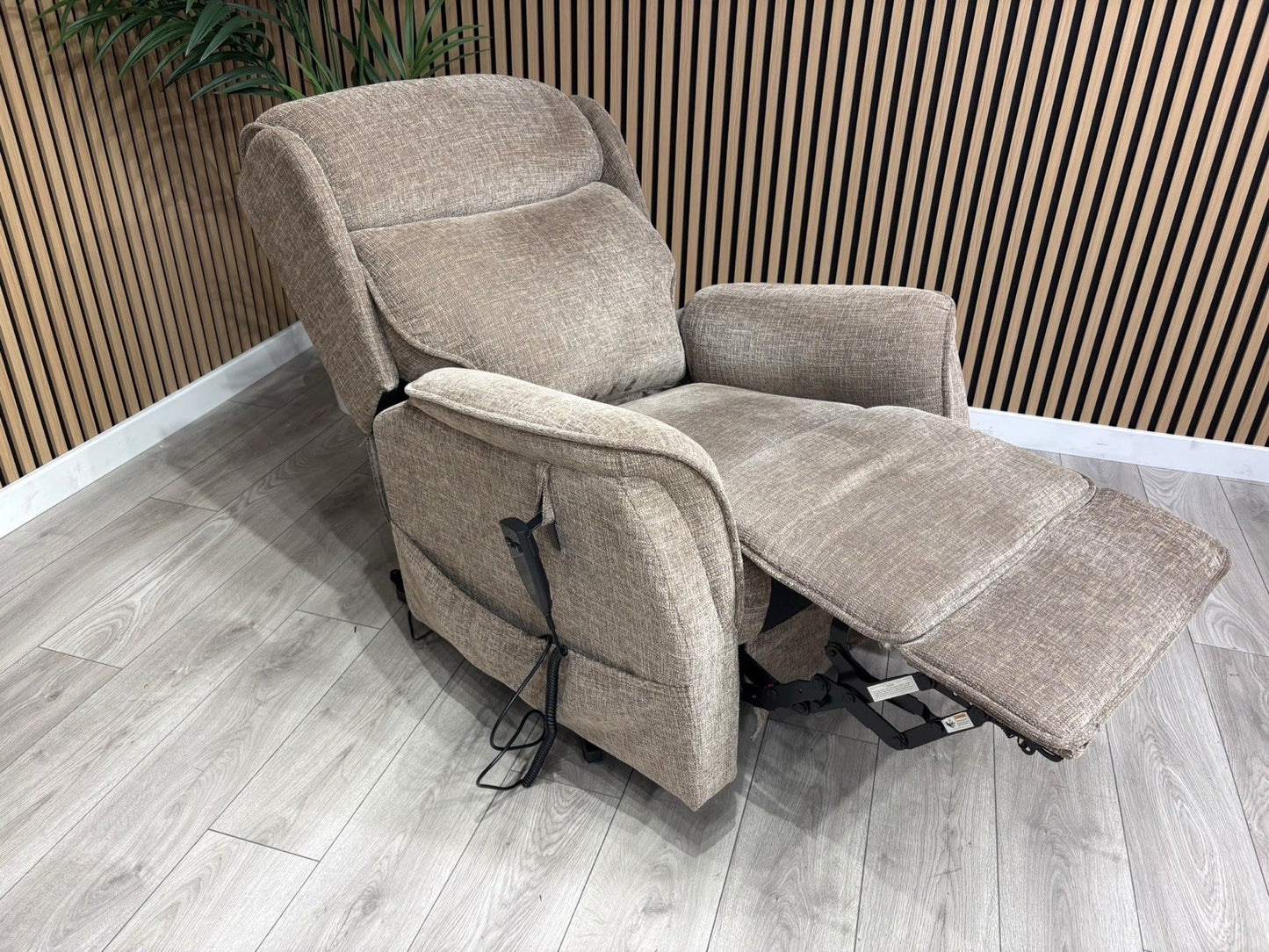 Furniture Village Fabric Rise & Recline Armchair, Mocha RRP £1499