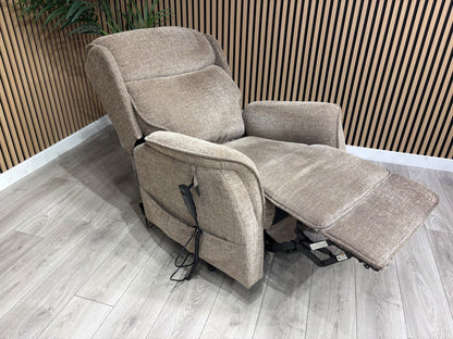 Furniture Village Fabric Rise & Recline Armchair, Mocha RRP £1499