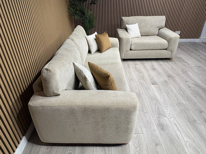 DFS Sample Enzo Fabric 3 Seater Sofa + Love Chair Set RRP £2599