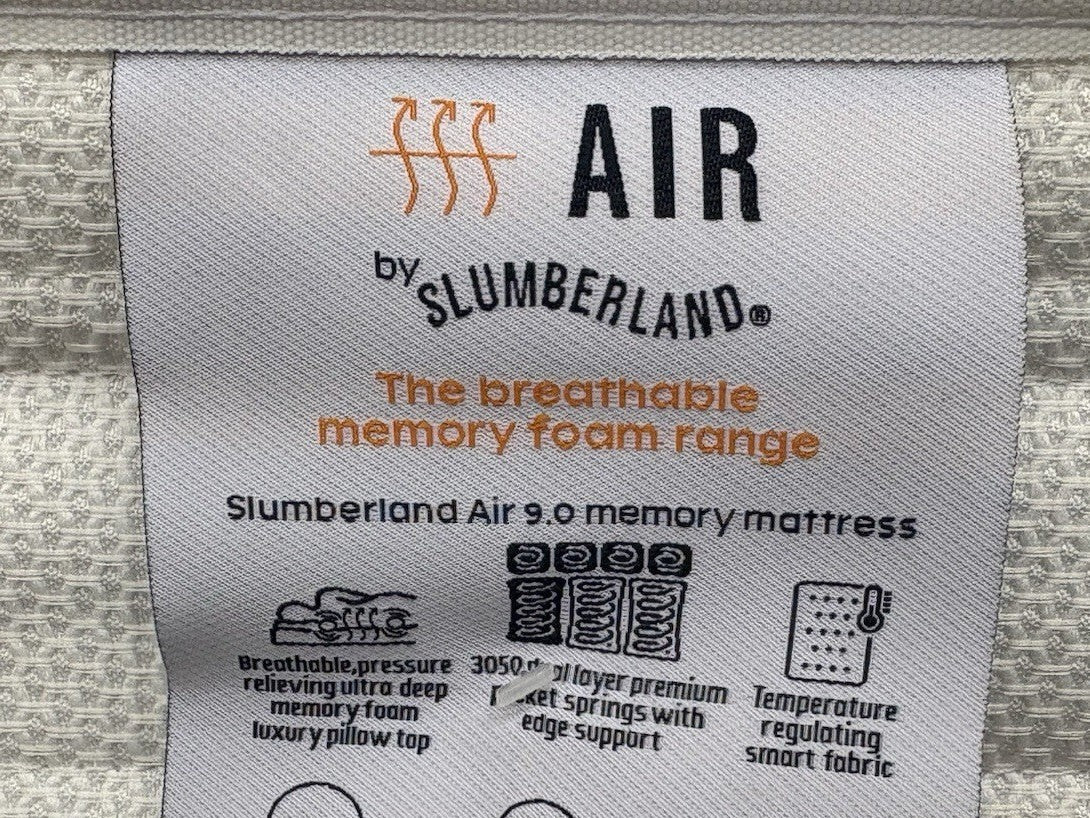 Slumberland AIR 9 Memory Pocket 5ft Kingsize Mattress, Firm - RRP £1,149