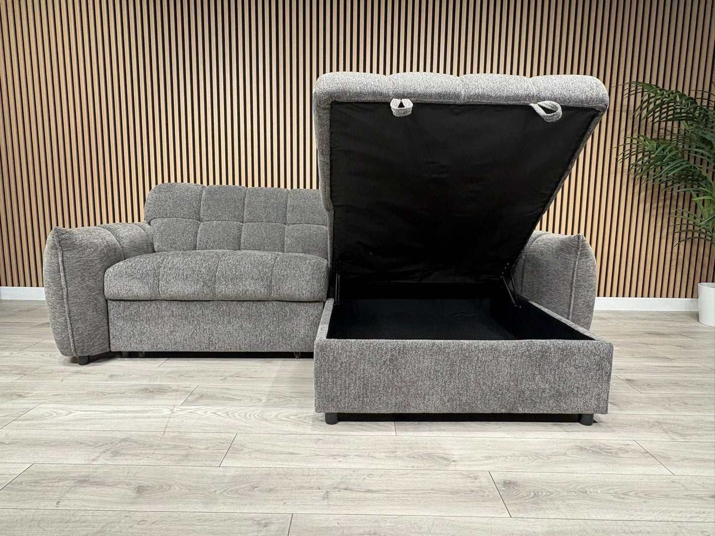 CAMDEN Premium Fabric RHF or LHF Chaise Sofa Bed with Storage - RRP £1595