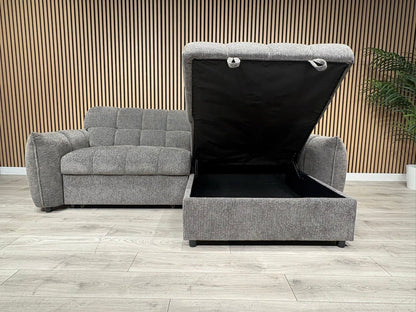 CAMDEN Premium Fabric RHF or LHF Chaise Sofa Bed with Storage - RRP £1595
