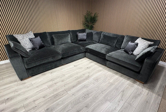 Sofology CAVALLI Fabric Modular 3 Corner 3 Sofa, Slate  - RRP £5,499