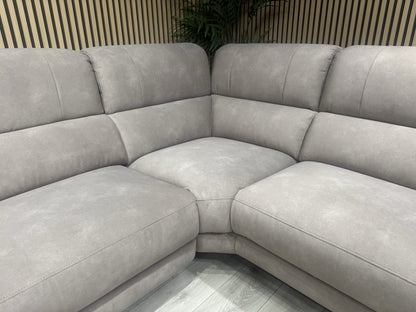 Furniture Village MOET Style Fabric RHF Chaise Power Recliner Corner Sofa