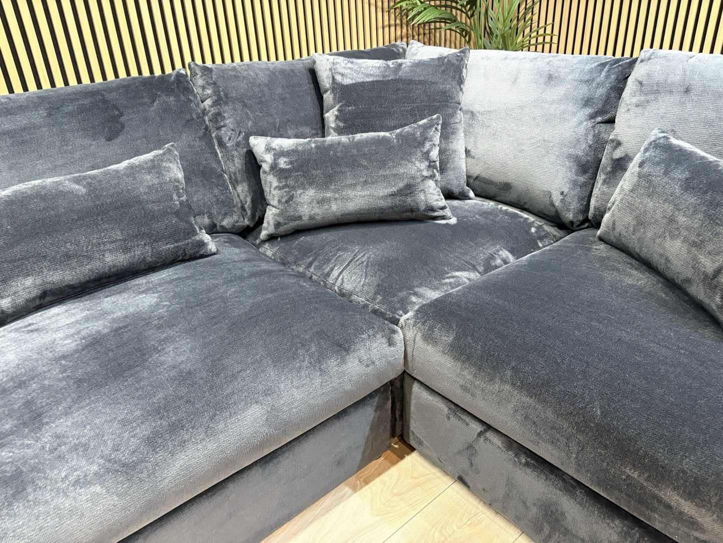 Sofology MARBLE ARCH Style Fabric RHF Corner Sofa, Black - RRP £3,599