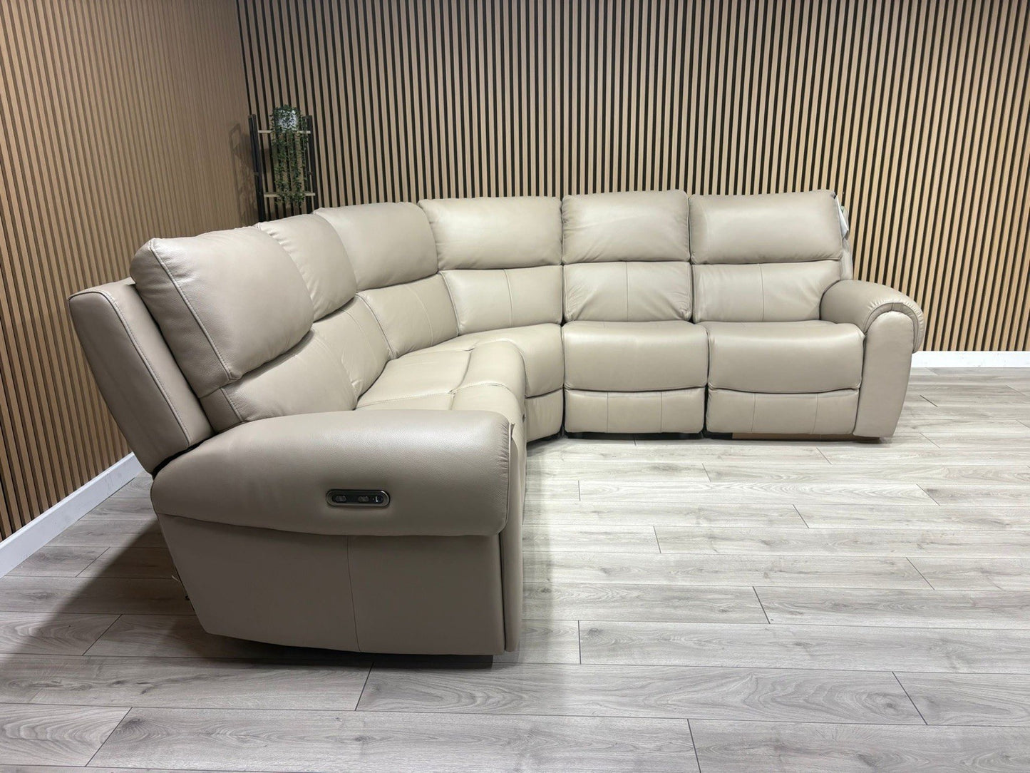 Oak FurnitureLand - Ezra Leather Modular Corner Sofa Power Recliners - RRP £3549