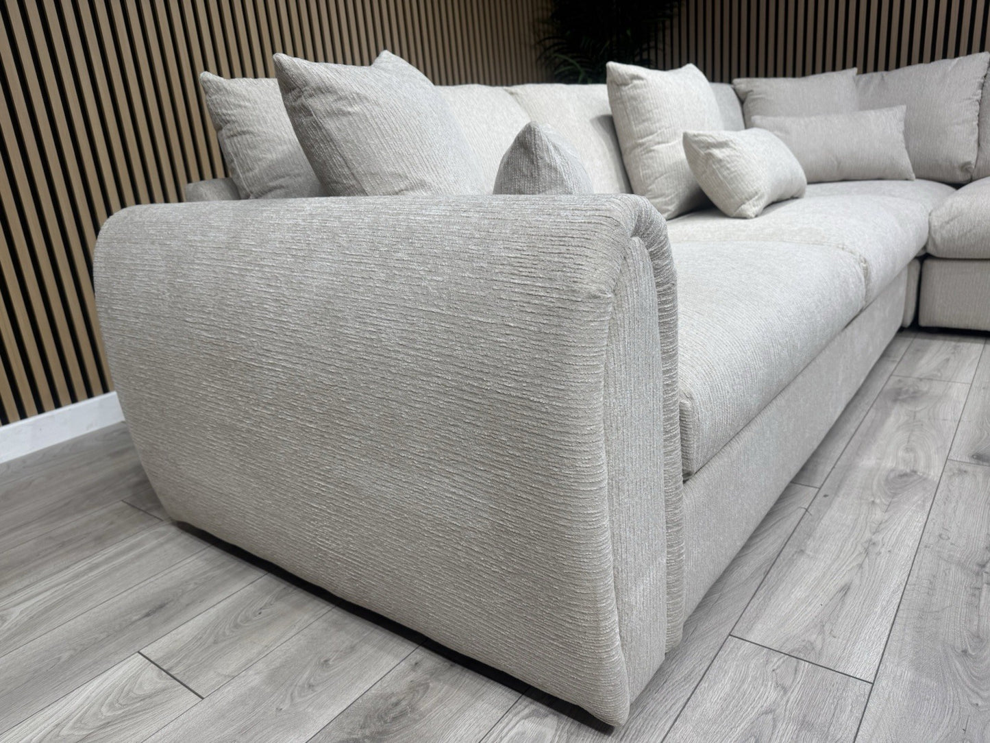 Sofology MARBLE ARCH Style Fabric RHF Corner Sofa, Cream - RRP £3,599
