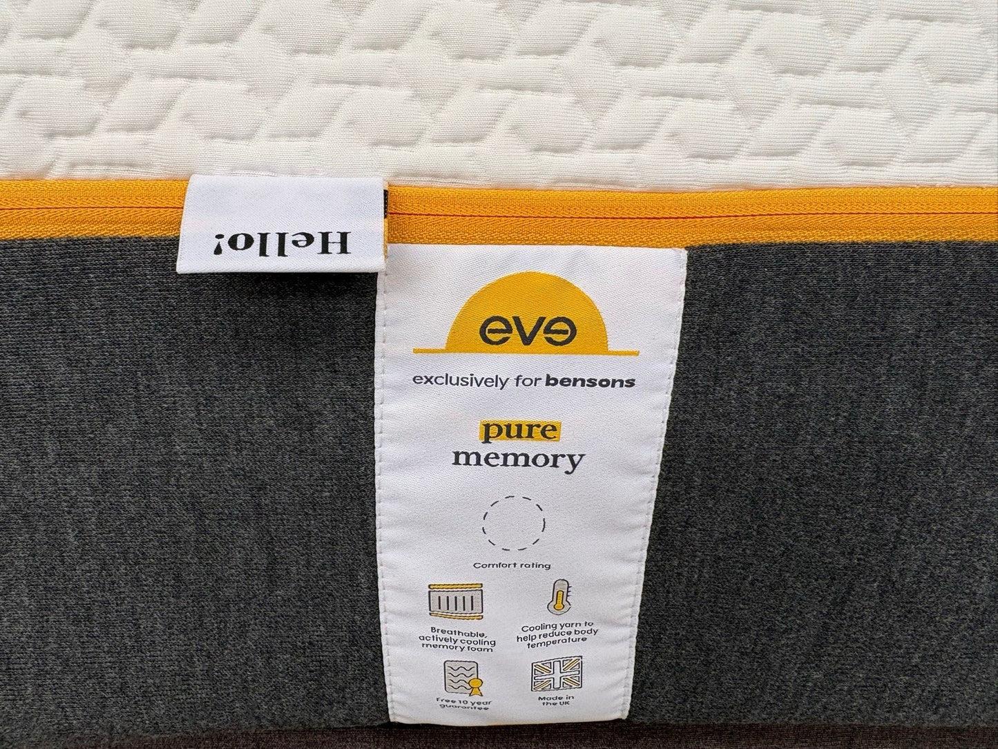 EVE Pure Memory 4ft 6 Double Mattress, Firm - RRP £999