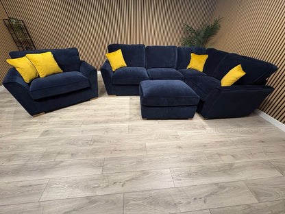 Furniture Village New Legend Corner + Footstool + Love Chair Set
