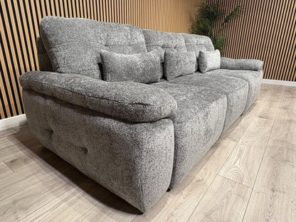 Dallas Electric Power Chaise Grey 3 Seater Sofa Bed - RRP £2500