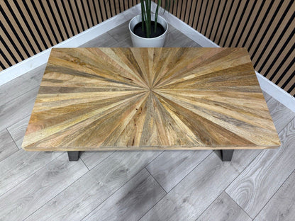 NEXT Sample - Geo Mango Wood Coffee Table - RRP: £559