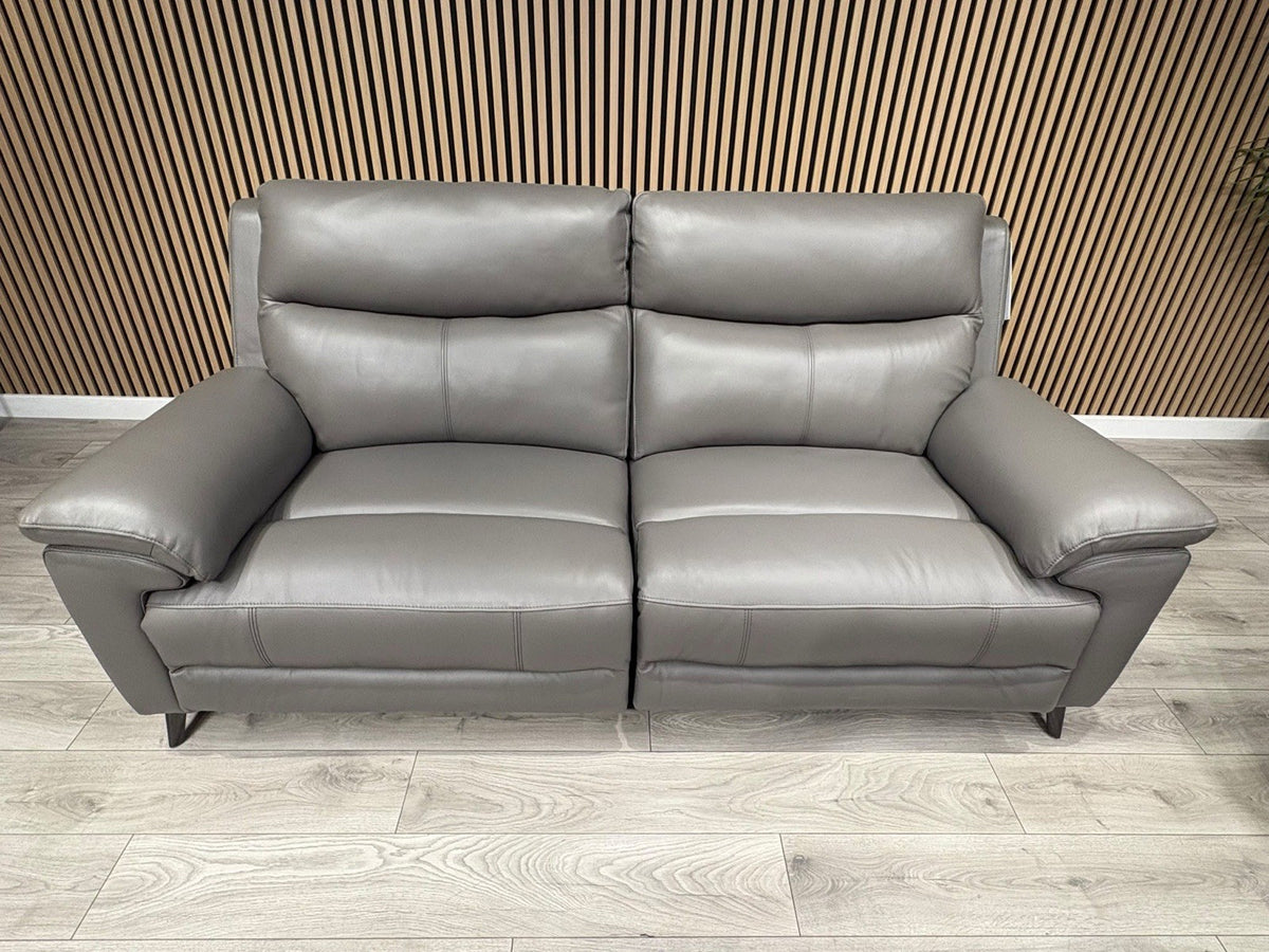 Furniture Village PANACHE Style Leather 3 + 2 Seater Power Recliner Sofa Set