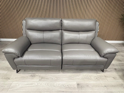 Furniture Village PANACHE Style Leather 3 + 2 Seater Power Recliner Sofa Set