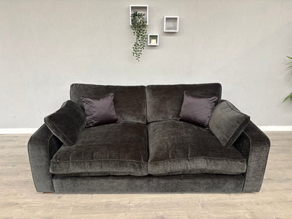 Sofology - CAVALLI Fabric Large 3 Seater Sofa, Chenille Slate - RRP £3,599