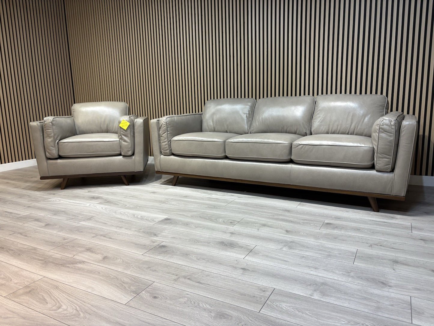 John Lewis Sample VALENCIA 3 Seater + Armchair Leather Sofa Set - RRP £4,198