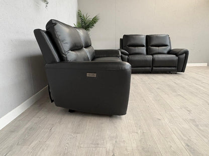 DFS Kaden Leather 3 Seater + 2 Seater Power Recliner Sofa Set - RRP £1,878