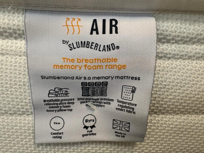 Slumberland AIR 9 Memory 4ft 6 Double Mattress, Firm - RRP £1,099