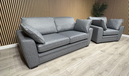 NEXT Stamford Style Fabric 3 Seater Sofa + Armchair Set - RRP £2,499