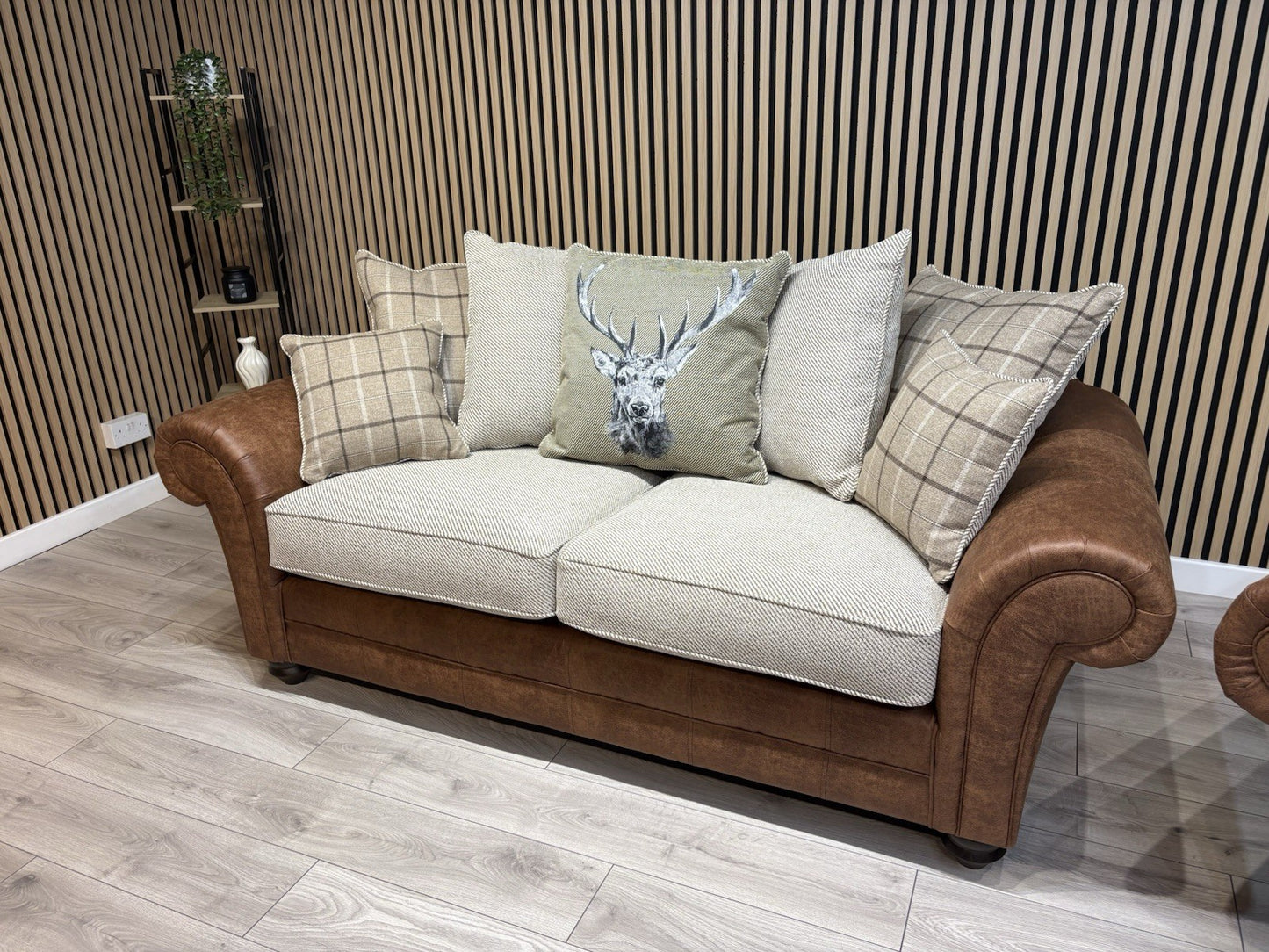 DARWIN Fabric Scatter Back 3 Seater + 2 Seater Sofa Set - RRP £2,598