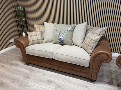 DARWIN Fabric Scatter Back 3 Seater + 2 Seater Sofa Set - RRP £2,598