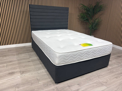 5ft Durham Bed Set, Inc Base + Headboard + Mattress (Storage Options Available)