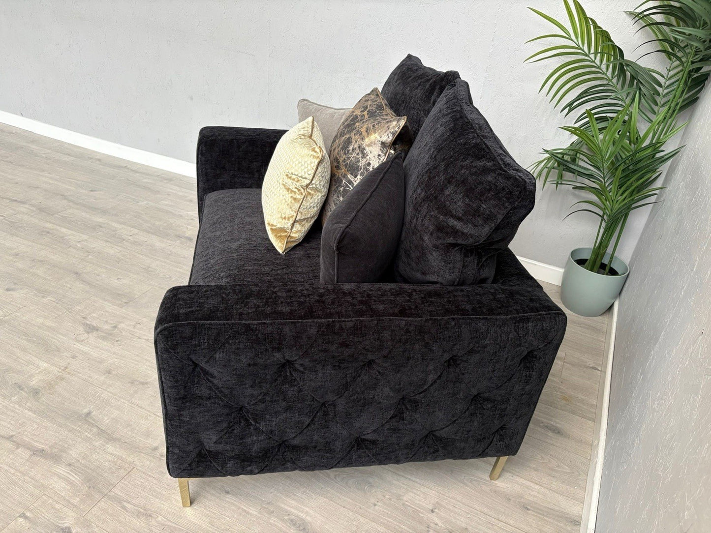 Sofology ROCOCO Fabric Love Seat Armchair / Chair, Verbier Jet - RRP £1599