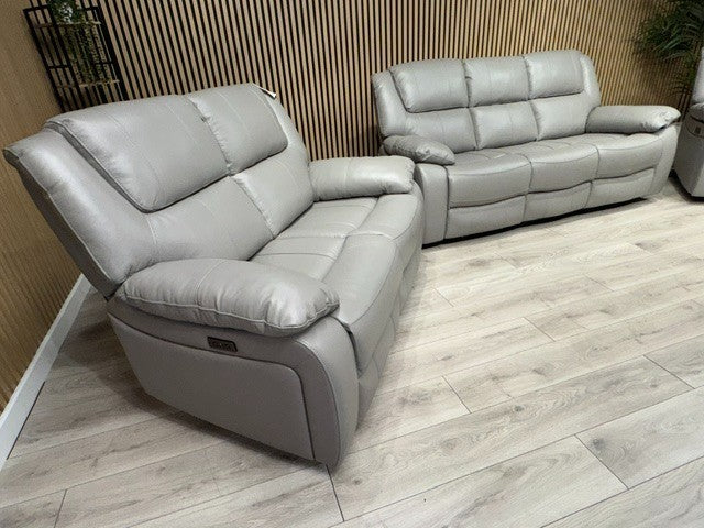 KNOLE Grey Leather Power Recliner Sofa/Chair - Different Combinations Available