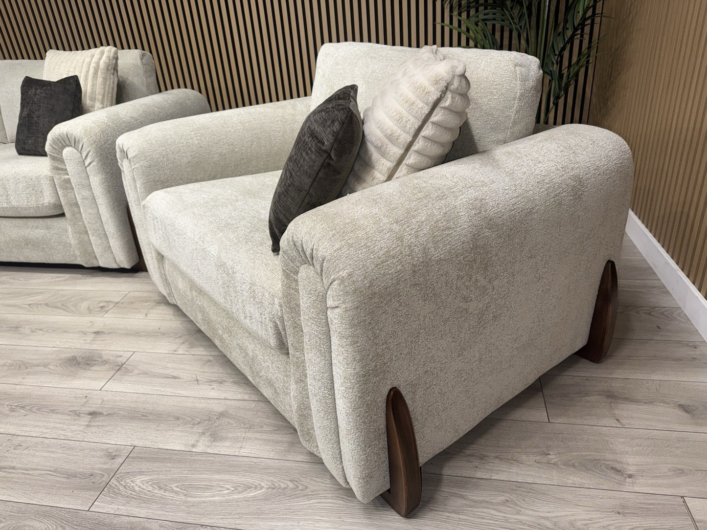 Charlie Marble Arch Style 3 Seater + Love Chair Fabric Sofa Set - RRP £3098