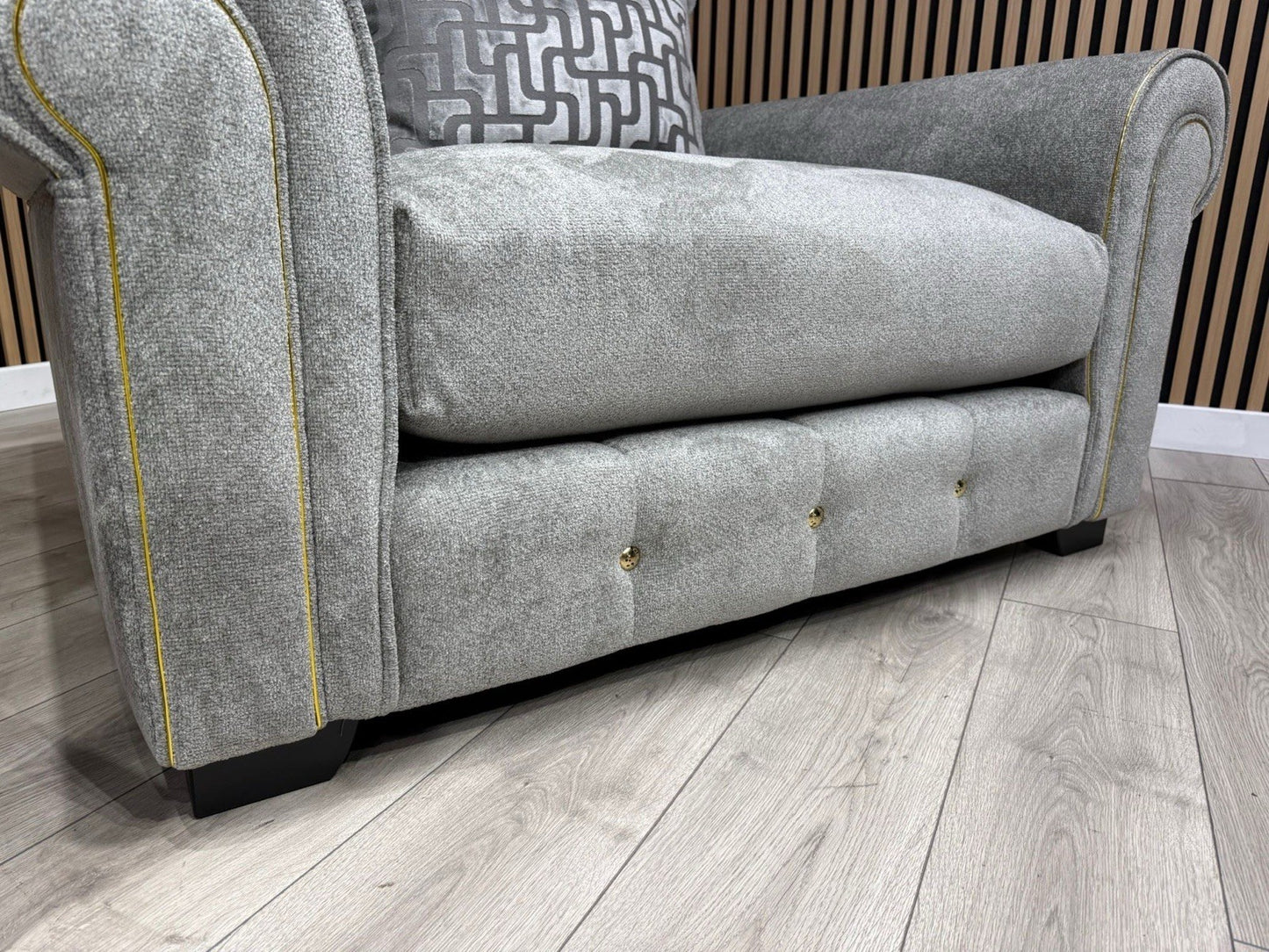 Furniture Village SUMPTUOUS Fabric 4 Seater Sofa + Snuggler Chair - RRP £4,190