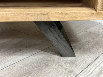 NEXT Sample - Geo Mango Wood TV Unit - RRP: £1095